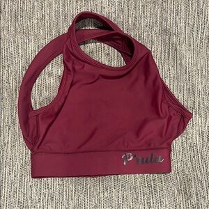 P’tula‎ Maroon Red Sports Bra Small Gym Running Yoga Exercise